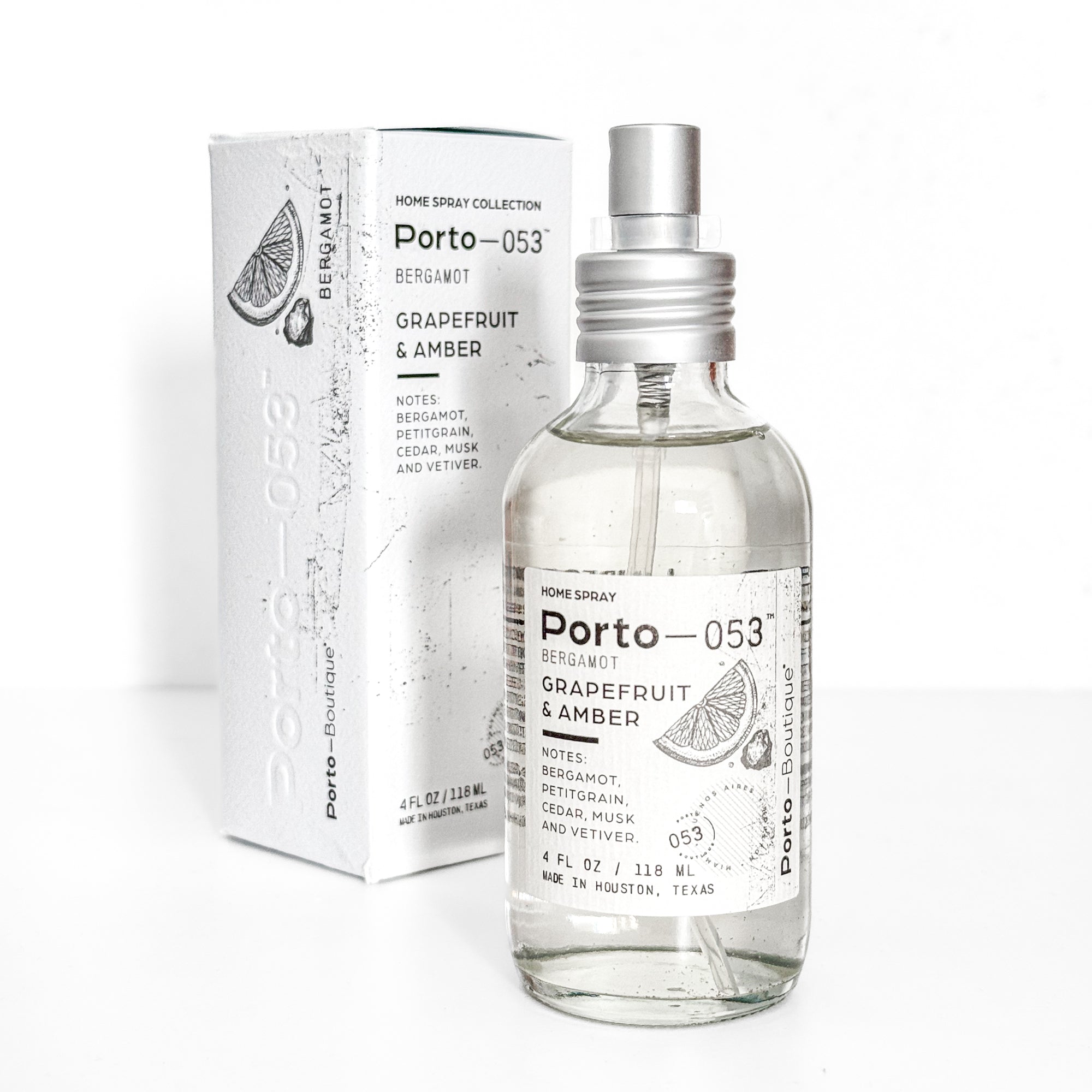 Porto-053 Room Spray – Linen & Fabric Freshener – High Fragrance Concentration – Vegan & Handmade in USA – 4 oz