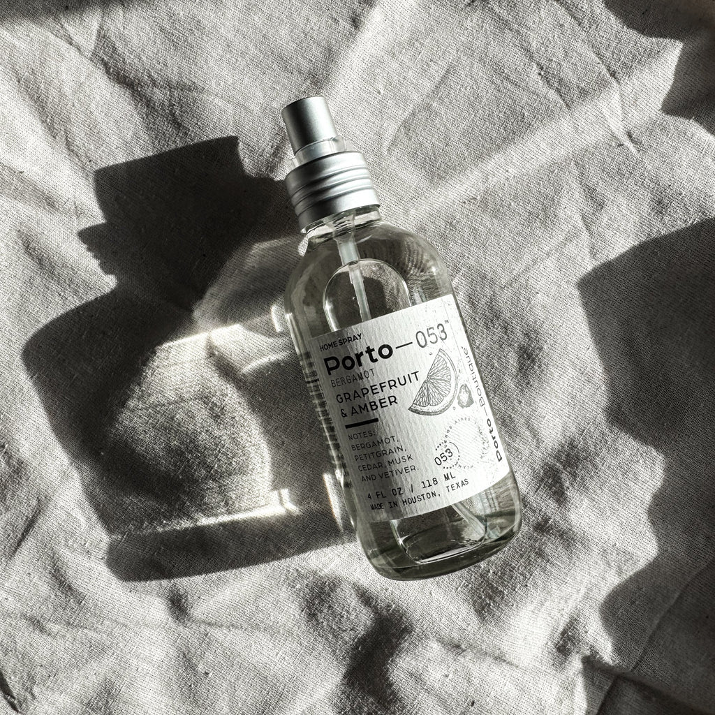 Porto-053 Room Spray – Linen & Fabric Freshener – High Fragrance Concentration – Vegan & Handmade in USA – 4 oz