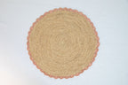 Aura Pink Edge Raffia Placemat