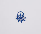 Coastal Ship Wheel Napkin Ring – 2.5” Handwoven Iraca Palm – Nautical Table Decor from Colombia
