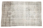 Antique Distressed Kerman Carpet 8.5x13.5, hand-knotted one of a kind piece