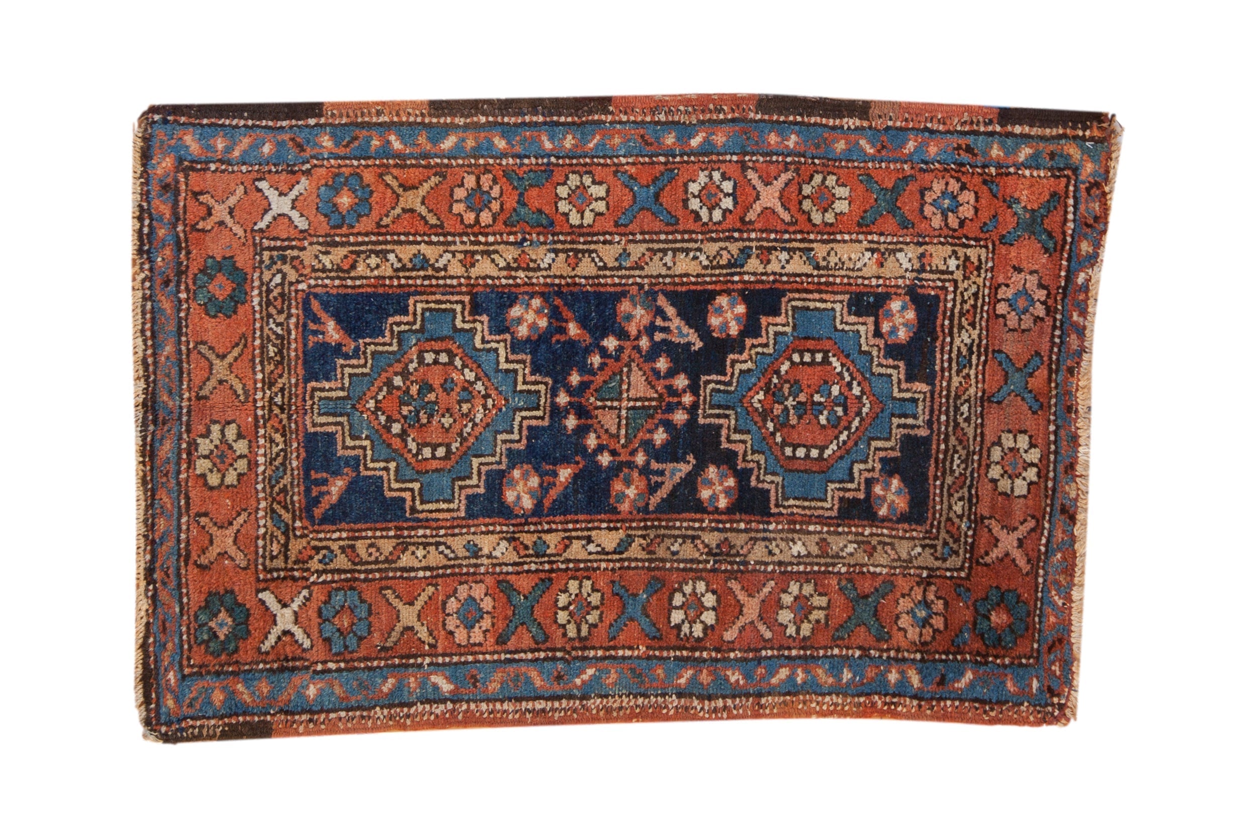 Antique Heriz Rug 2.5x4.5, hand-knotted one of a kind piece