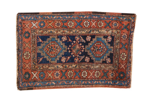 Antique Heriz Rug 2.5x4.5, hand-knotted one of a kind piece