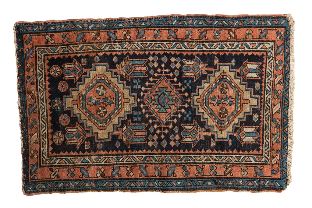 Vintage Karaja Rug 3x4.5, hand-knotted one of a kind piece