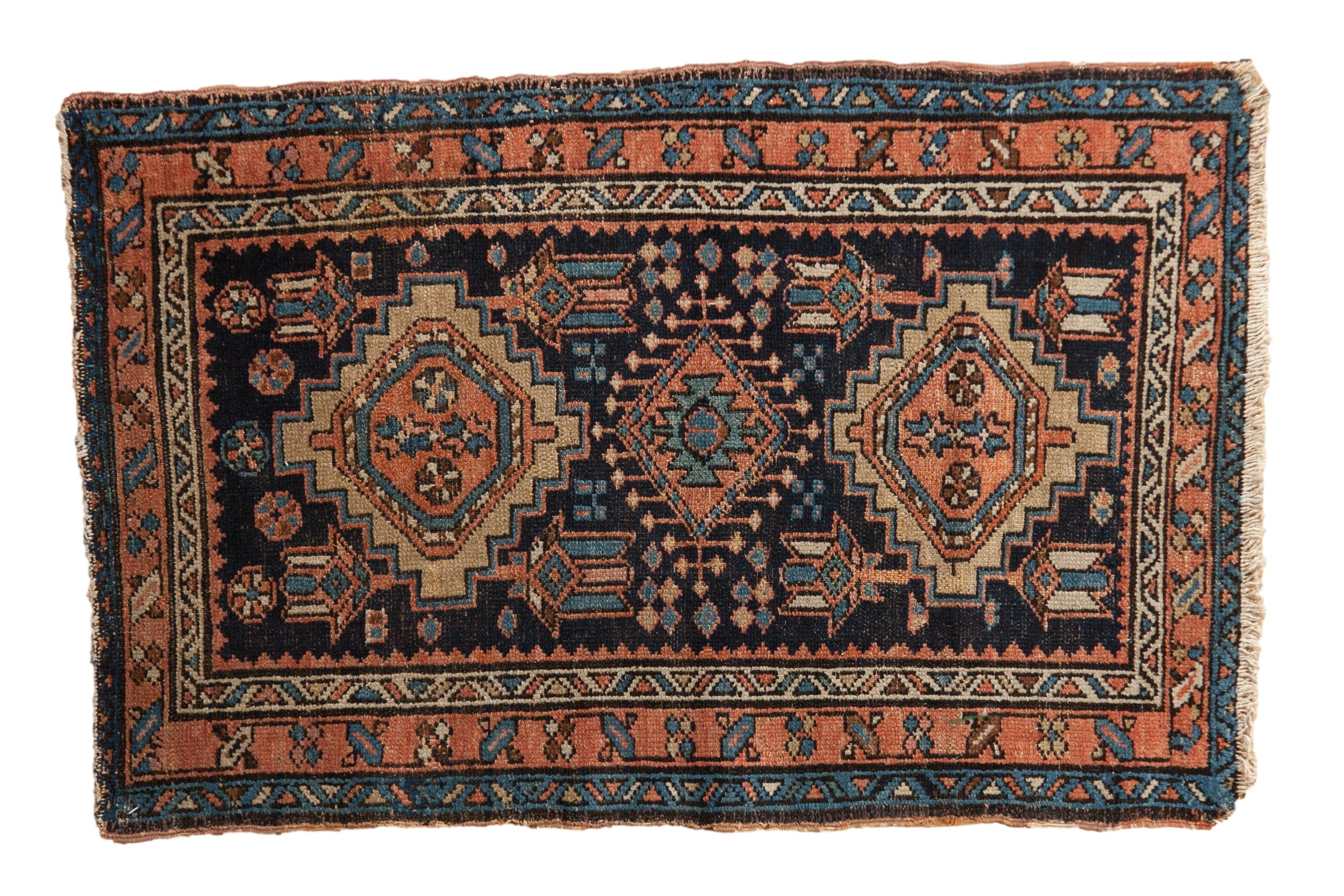 Vintage Karaja Rug 3x4.5, hand-knotted one of a kind piece