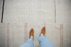 Full overhead view of Hemp Kilim carpet 5.5x9.5
