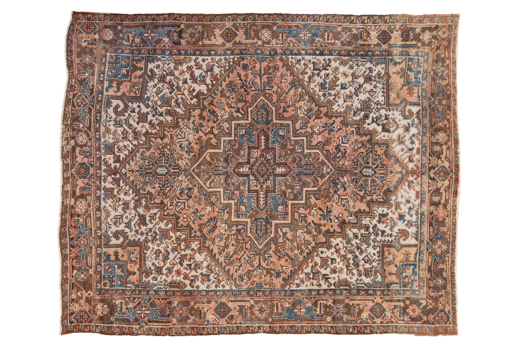 Vintage Mehrivan Carpet 7.5x9.5, hand-knotted one of a kind piece