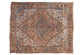 Vintage Mehrivan Carpet 7.5x9.5, hand-knotted one of a kind piece