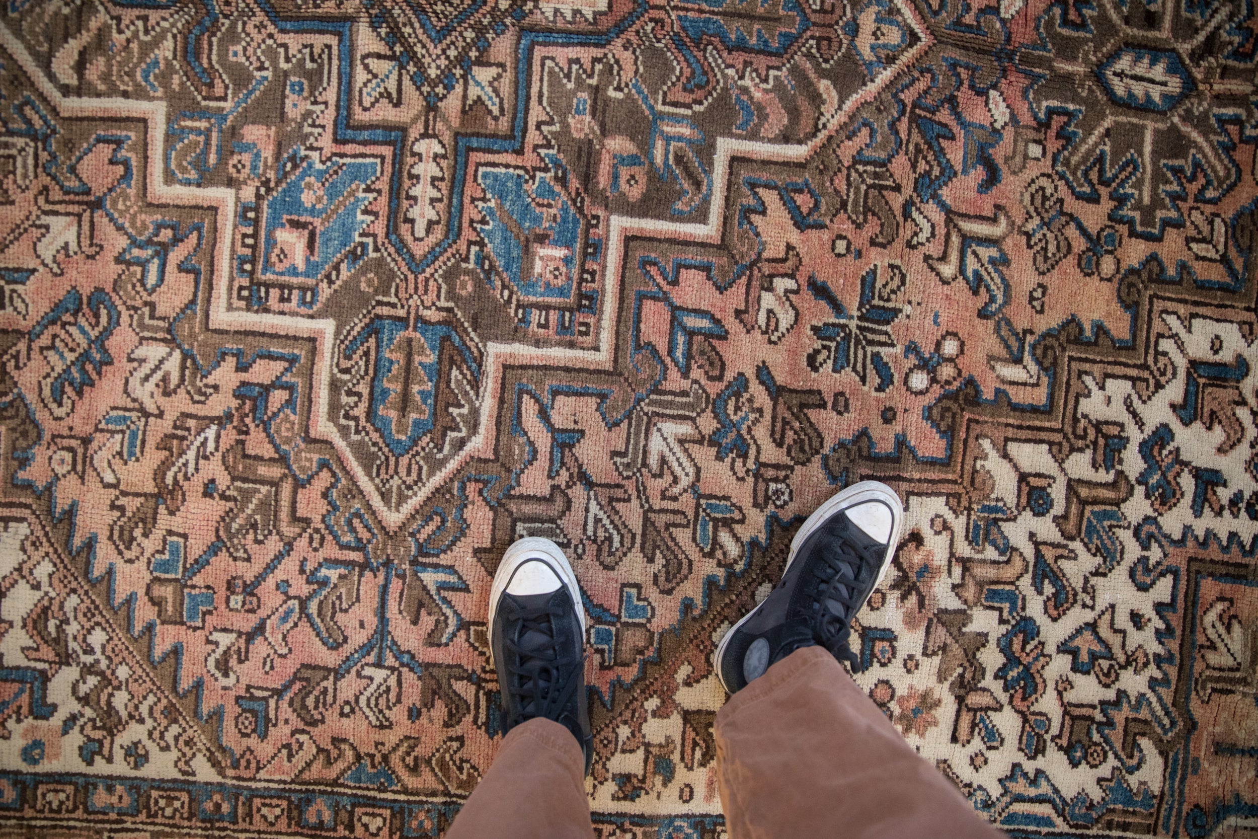 Full overhead view of Mehrivan carpet 7.5x9.5