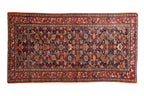 Vintage Malayer Rug 3.5x6.5, hand-knotted one of a kind piece