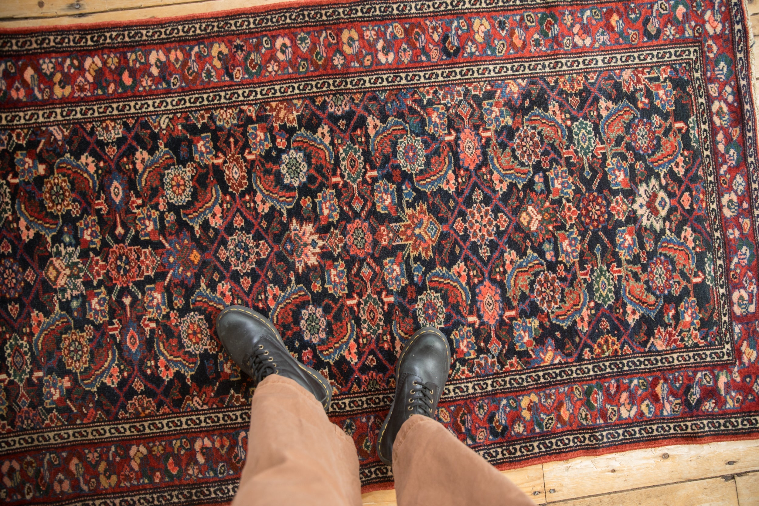 Full overhead view of Malayer rug 3.5x6.5