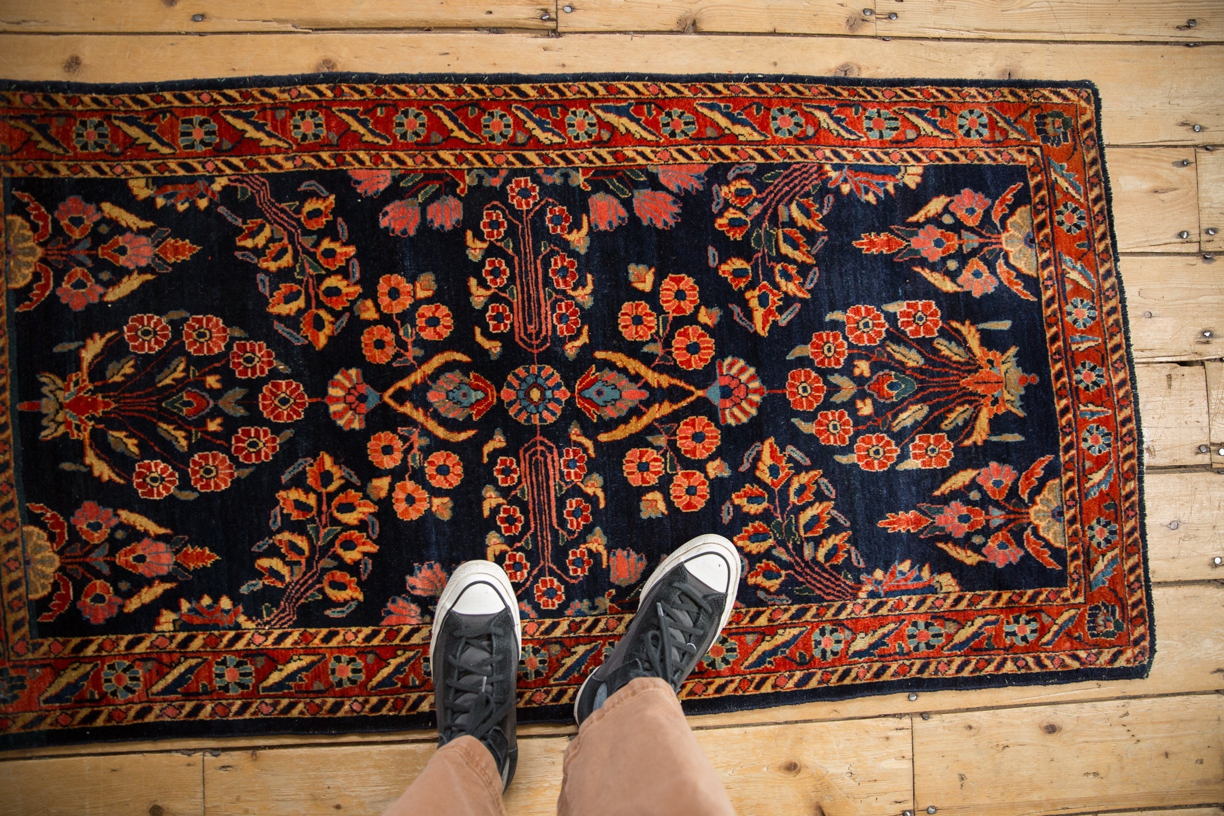Full overhead view of Mohajeran Sarouk runner 2.5x5