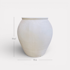 Cyprus XL, Fiber Clay Pot, Hand-painted in Clamshell or Weathered Black, 19.6"D x 19.6"H