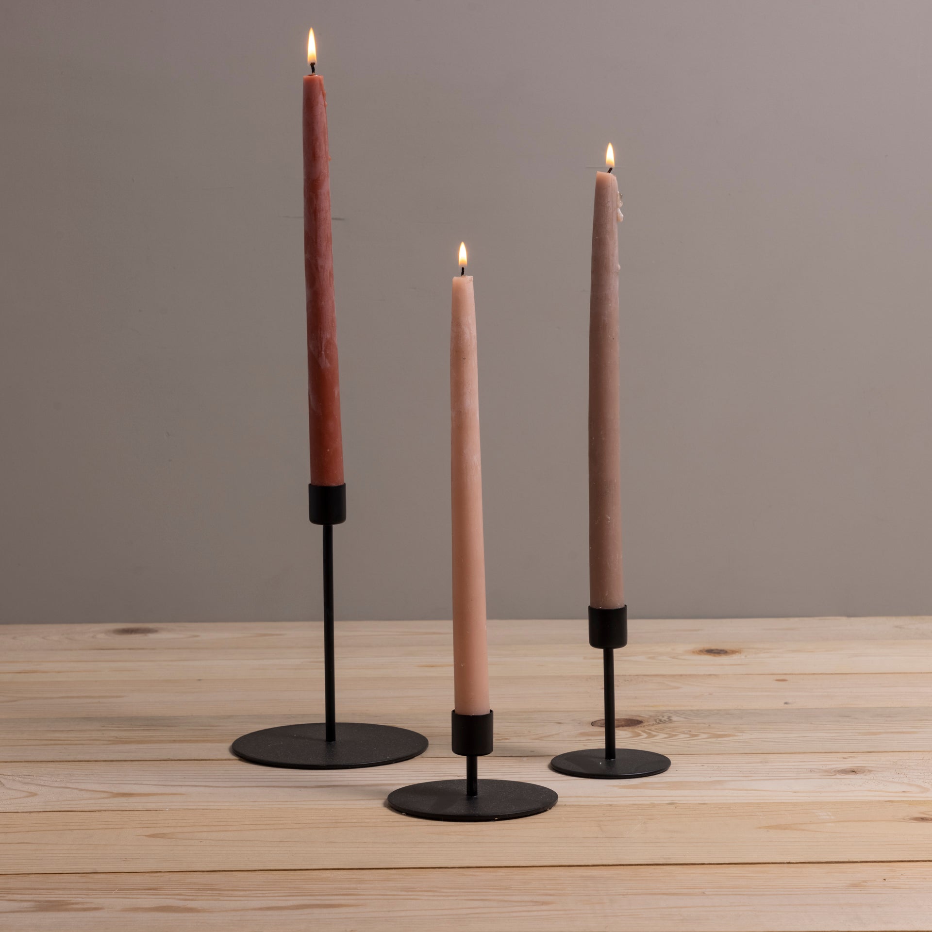 Kent Black Taper Candle Holder, Medium