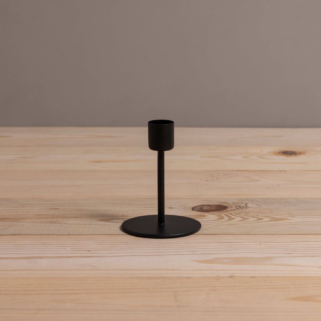 Kent Black Taper Candle Holder, Medium