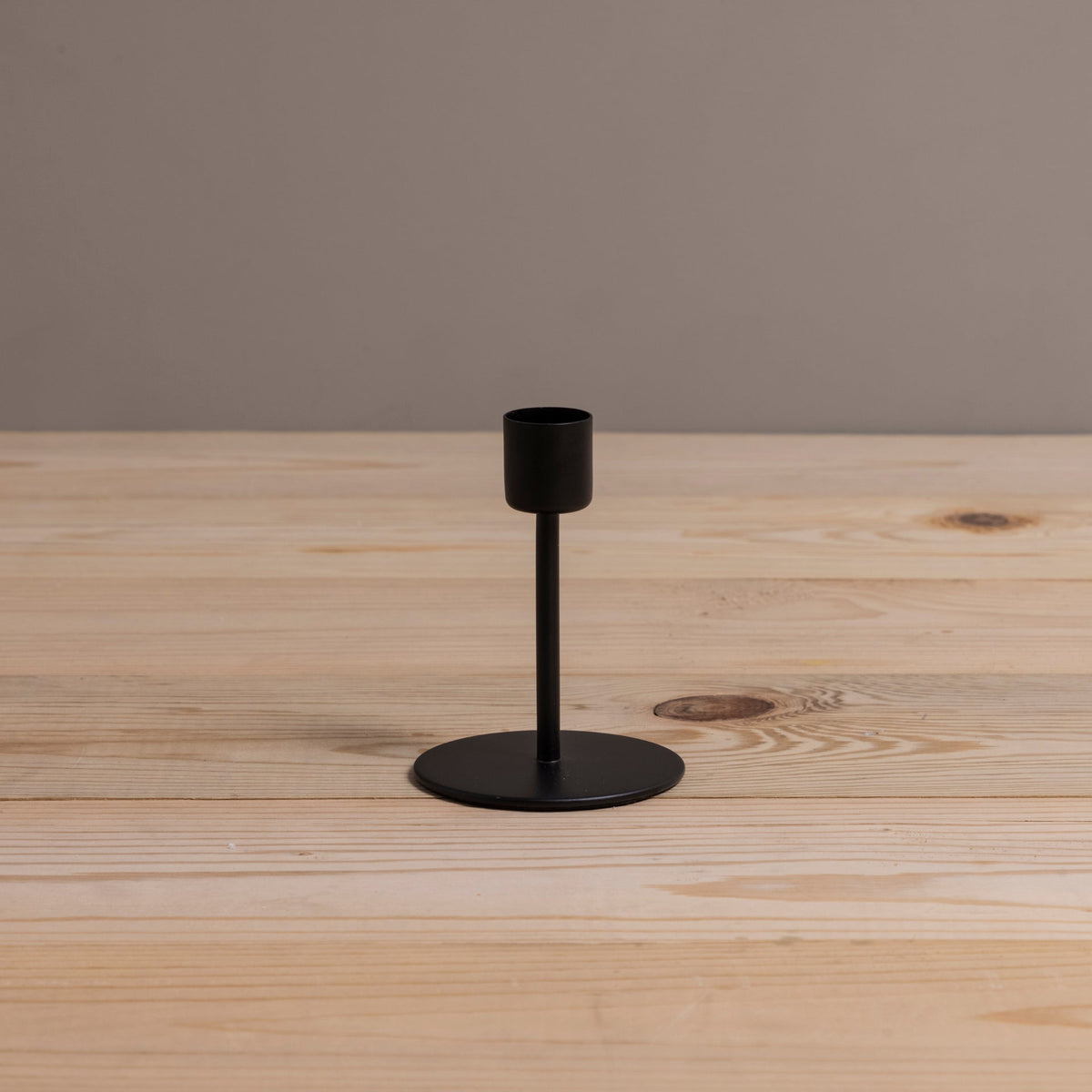 Kent Black Taper Candle Holder, Medium