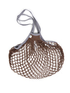 Filt Brown Cotton Grey Handle Shopper Medium -220SEPIA.POIGNEE.GRIS.LEAD