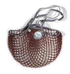 Filt Brown Cotton Grey Handle Shopper Medium -220SEPIA.POIGNEE.GRIS.LEAD