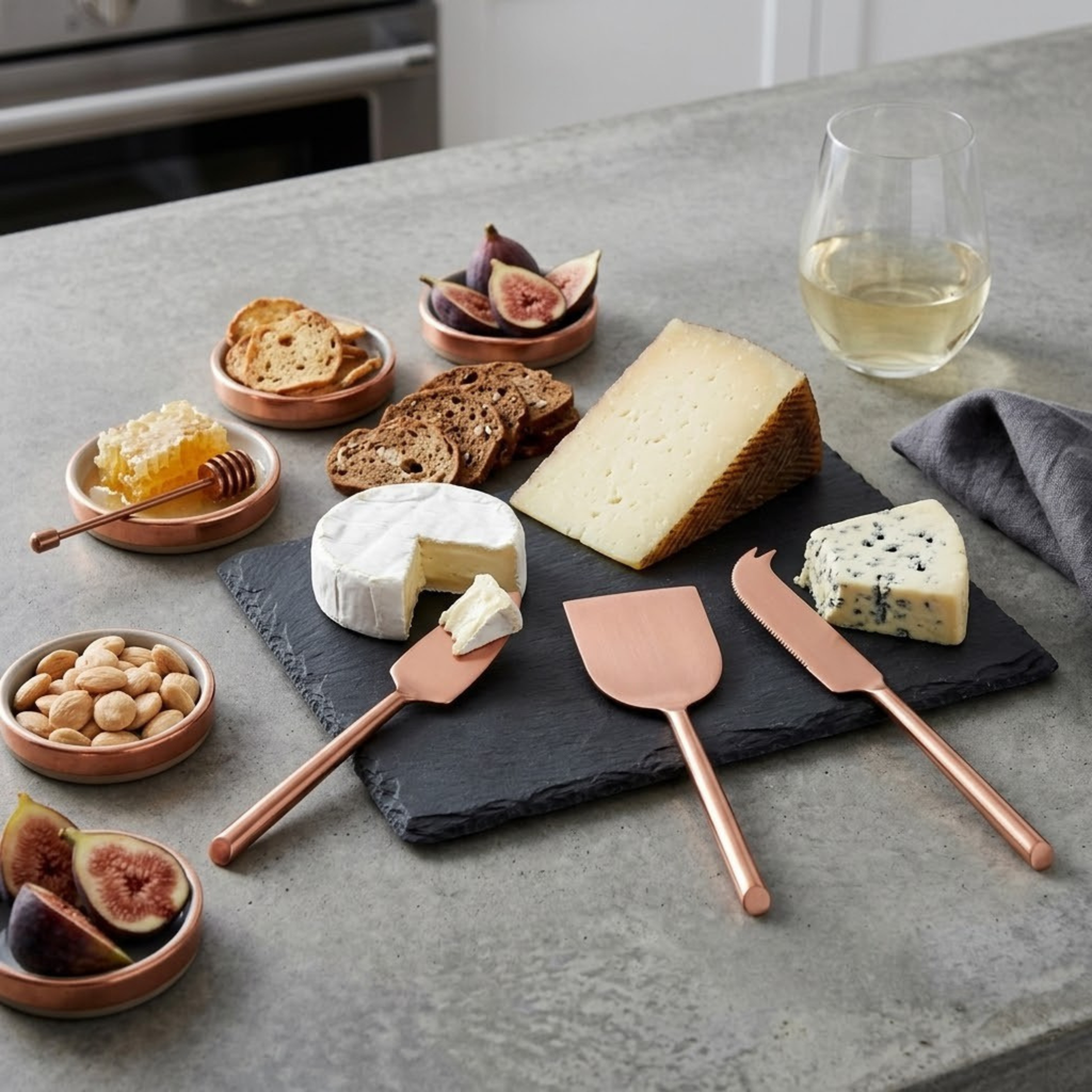 Matte Copper Cheese Knife Set of 3