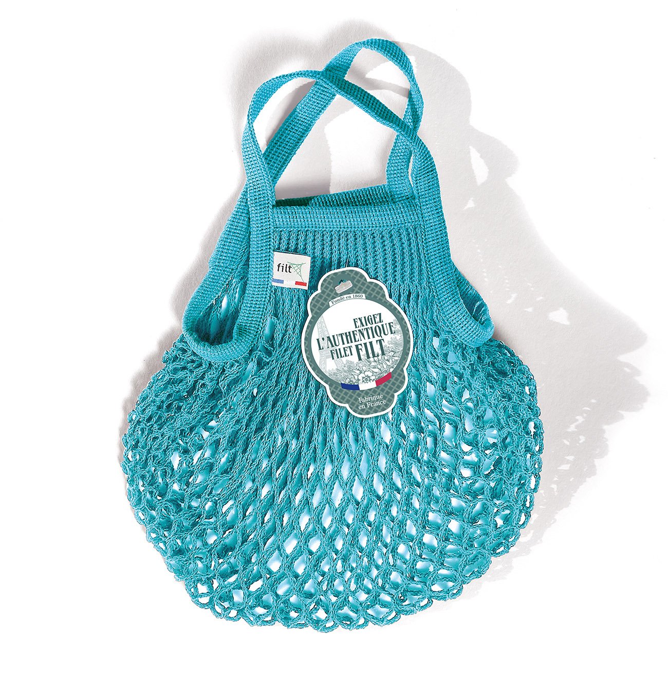 Filt Turquoise  Cotton Sack Mini-301BLEUJOYAU
