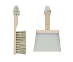 Andree Jardin NATURAL GRAY---"Mr & Mrs Clynk" Hand Brush, Dustpan and Wall Hooks