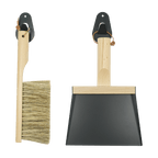 Andree Jardin NATURAL BLACK "Mr & Mrs Clynk" Hand Brush, Dustpan and Wall Hooks