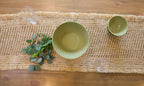 Lazio Crochet Raffia Table Runner, Woven Tabletop