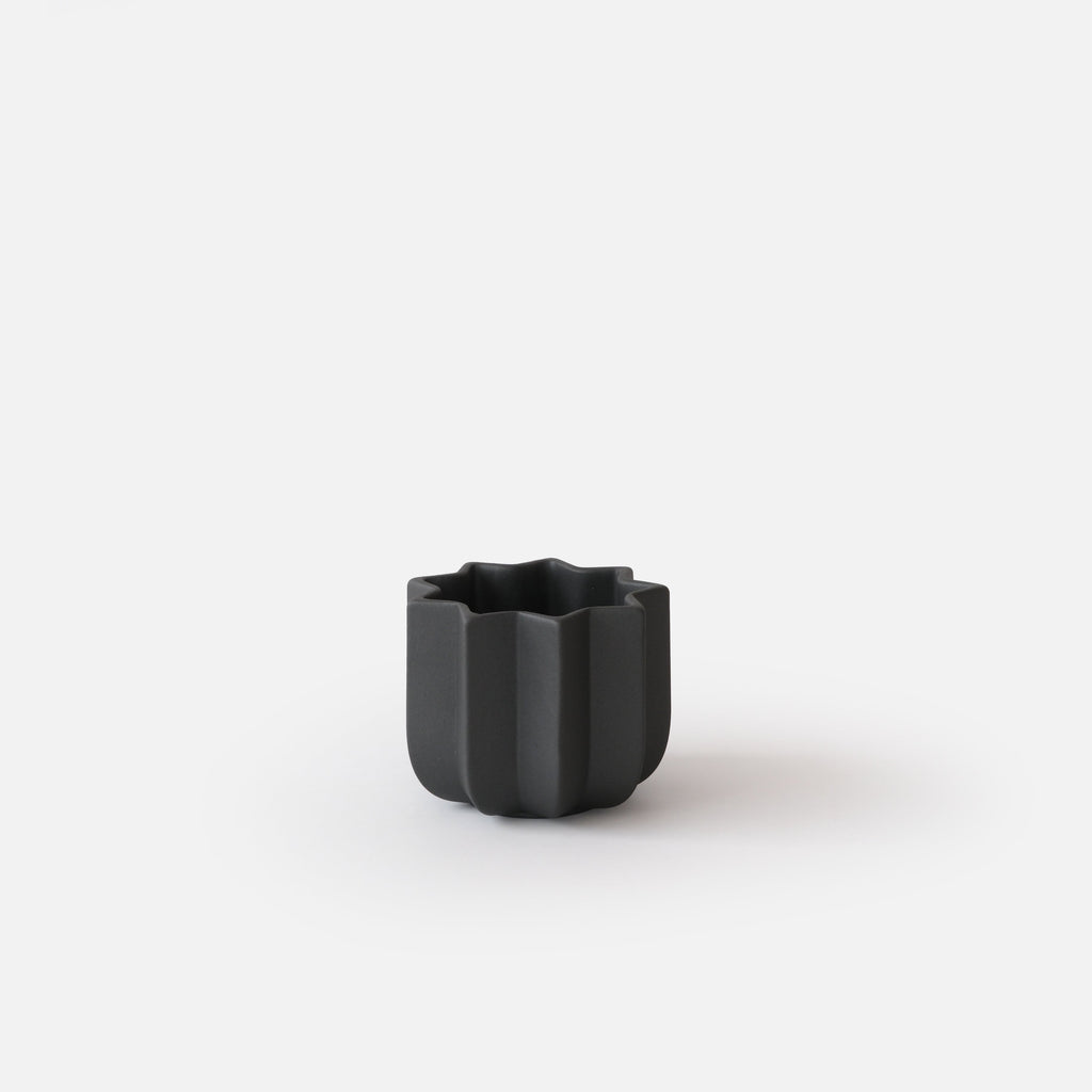 ridged ceramic planter by Misewell