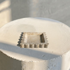 Penelope Scalloped-edge Tray in Beige Travertine