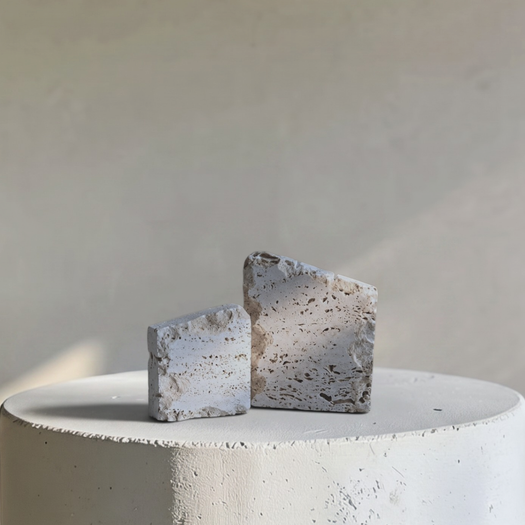 Amalfi Travertine Stone Jewelry Pedestal