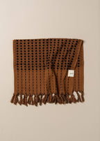 Turkish Hand Towel - Chocolate/Black