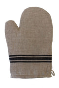 Thieffry Belgian Linen Oven Mitt, Black