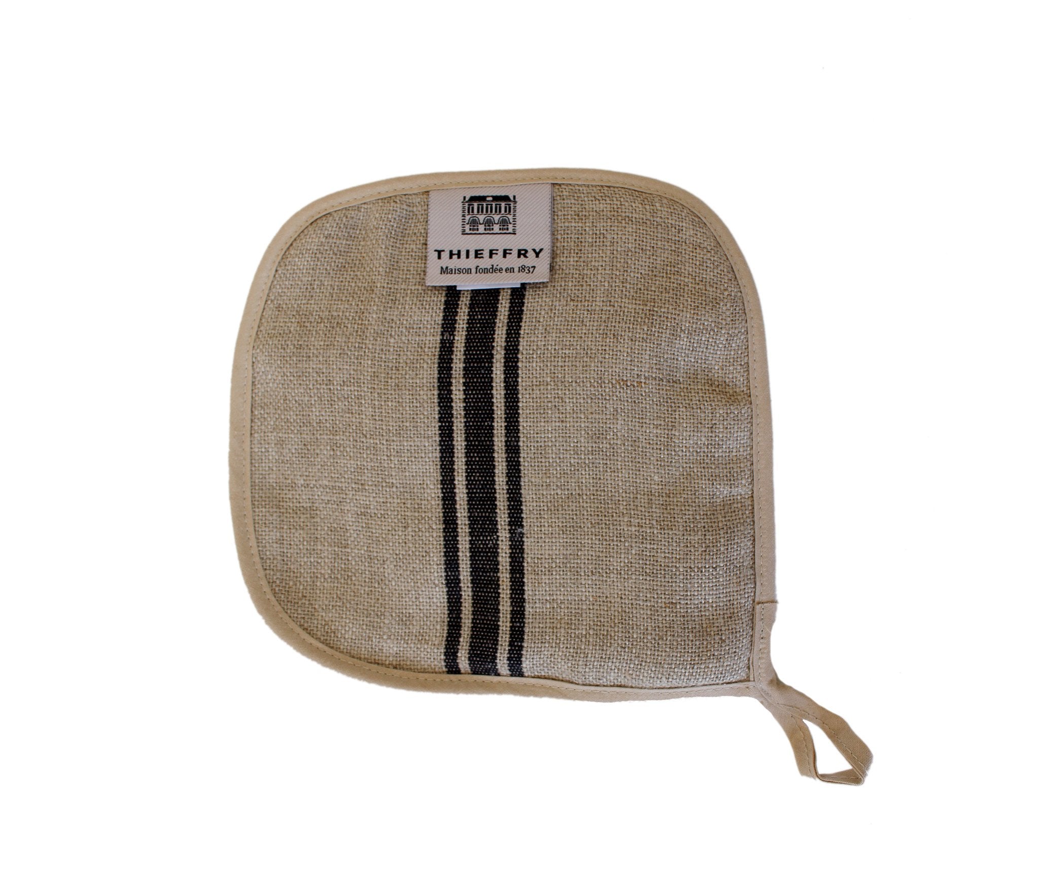Thieffry Belgian Linen Potholder, Black