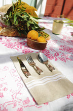 Thieffry Belgian Linen Utensil Holder, White