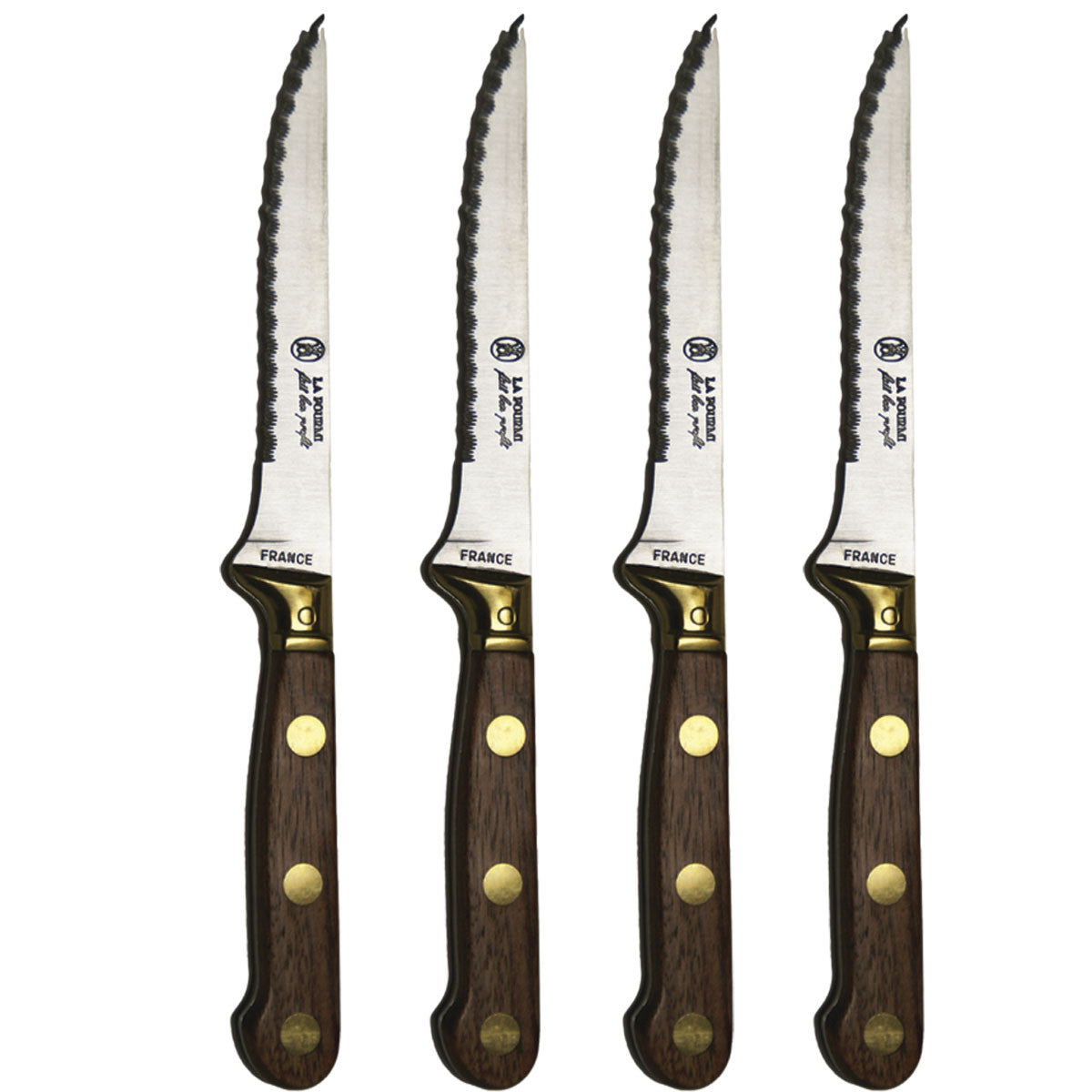 La Fourmi 4 Piece Laiton Steak Knife Set in Wood Presentation Box