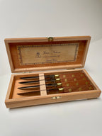 La Fourmi 4 Piece Laiton Steak Knife Set in Wood Presentation Box
