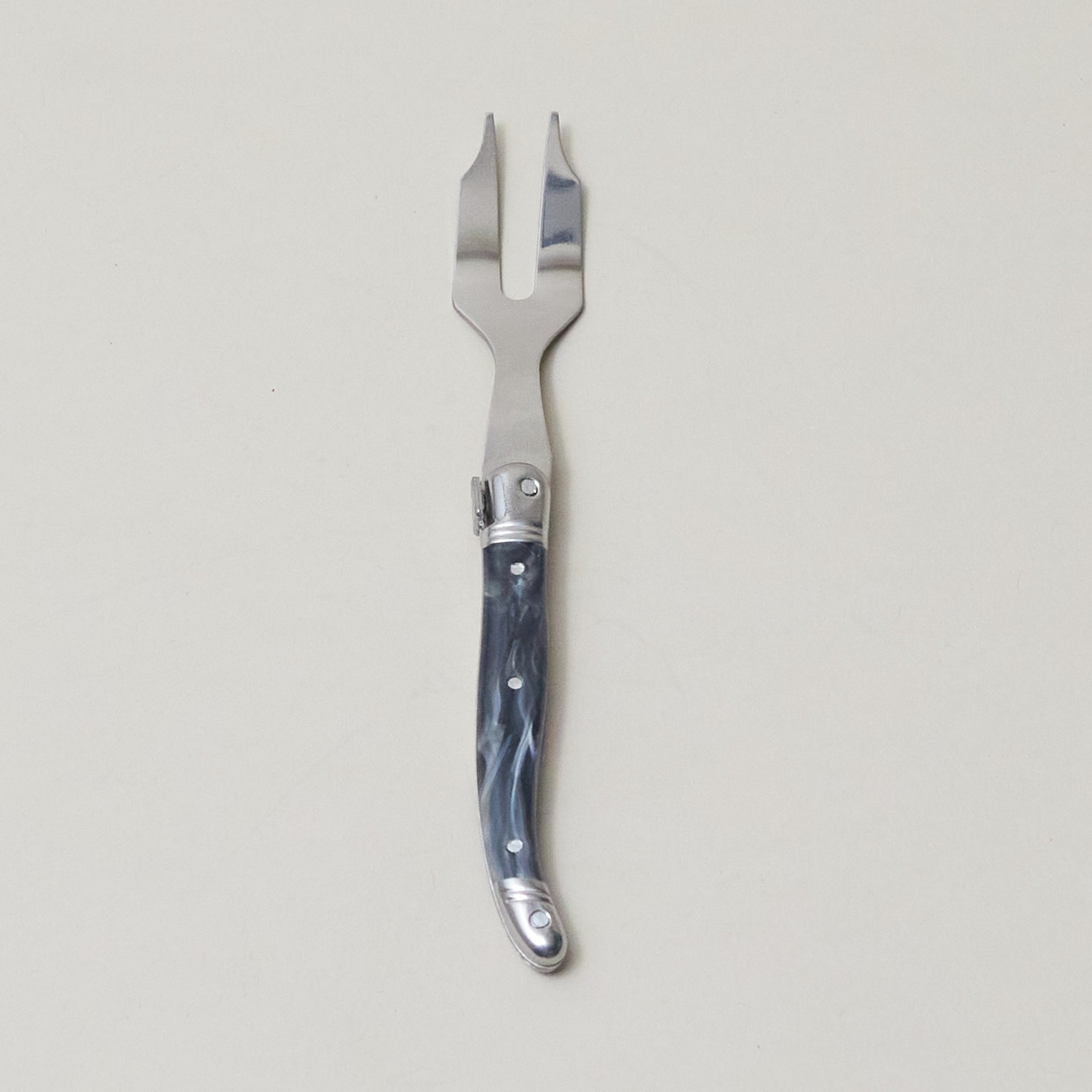 Set of 4 Laguiole Mini Cheese Fork Black Marble