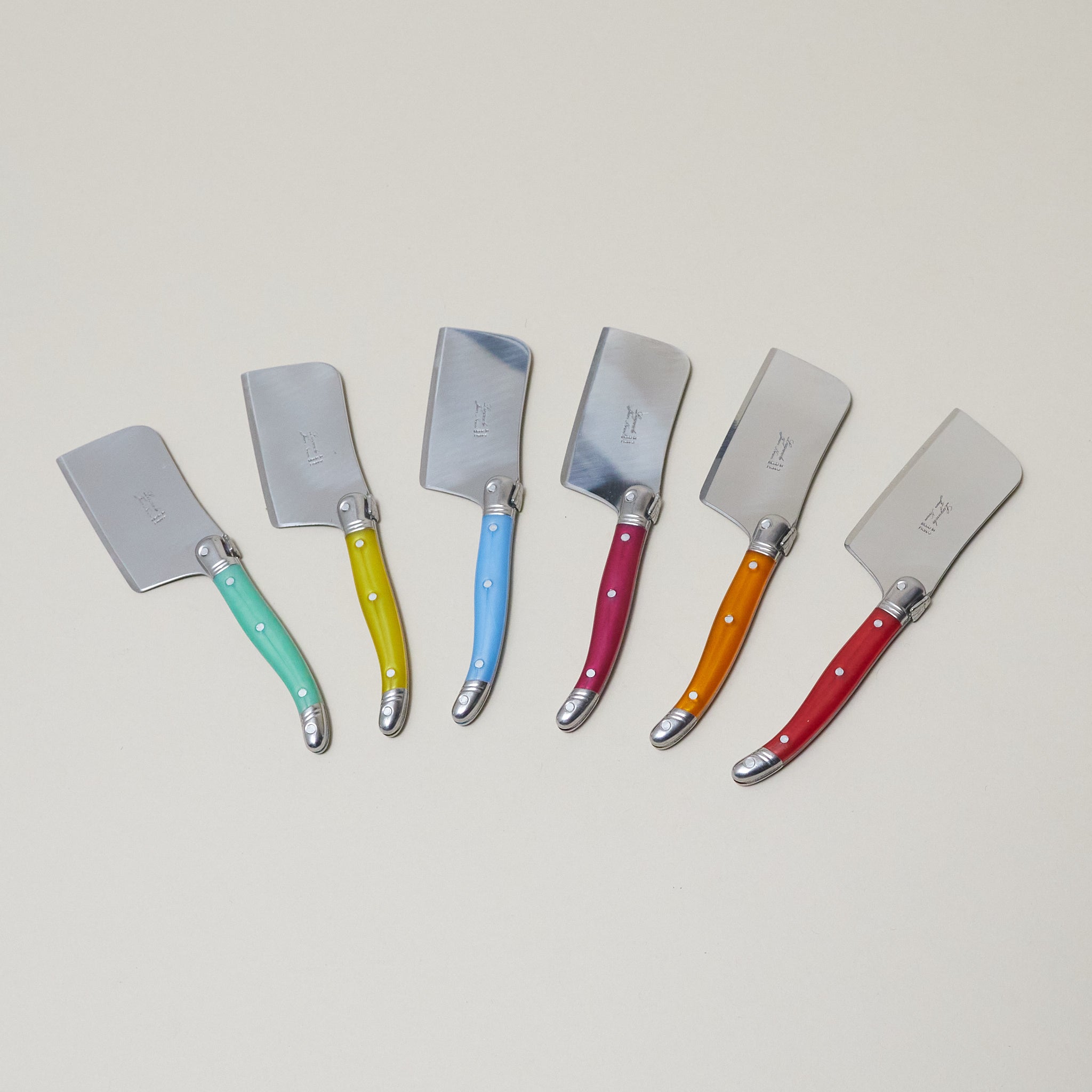 Set of 6 Laguiole Rainbow Mini Cheese Cutters