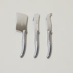 Laguiole 3 Piece Mini Cheese Utensil Set, Stainless Steel in Kraft Paper Box