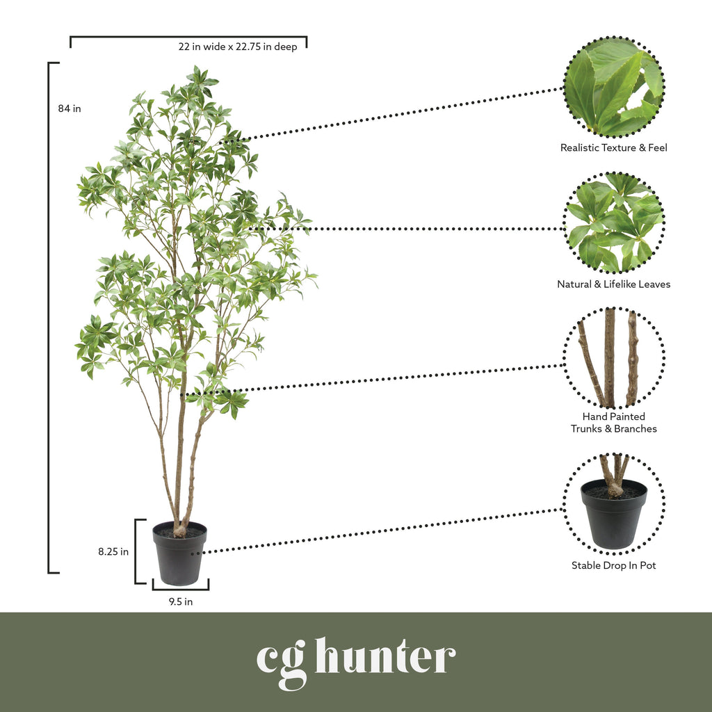 7' Artificial Laurel Tree