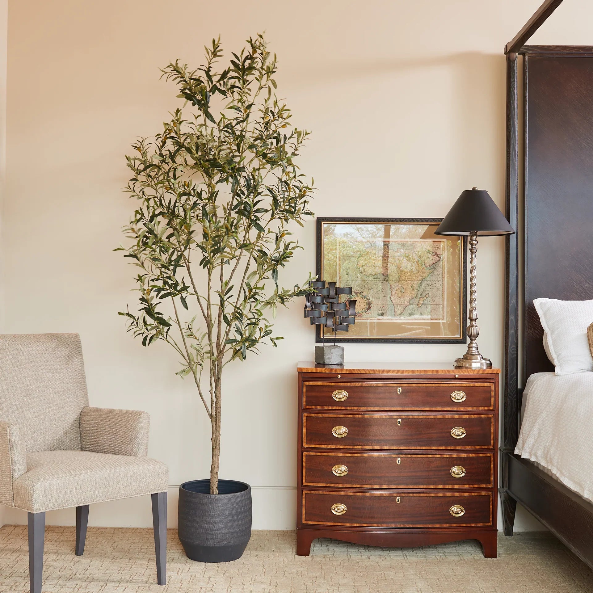 7' Artificial Wispy Olive Tree