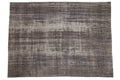 Vintage Distressed Overdyed Oushak Carpet 7.5x10.5, hand-knotted one of a kind piece