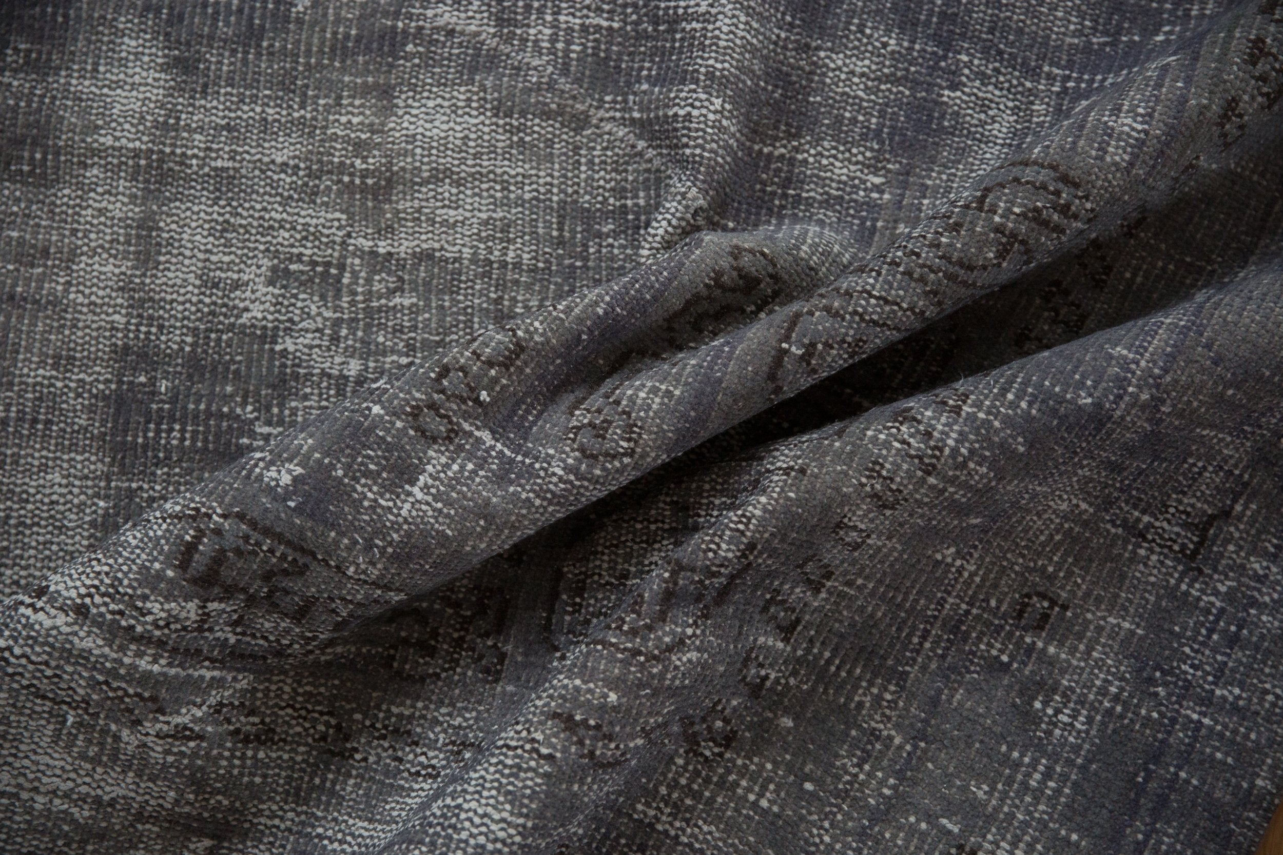 Vintage Distressed Overdyed Oushak Carpet 7.5x10.5, hand-knotted one of a kind piece