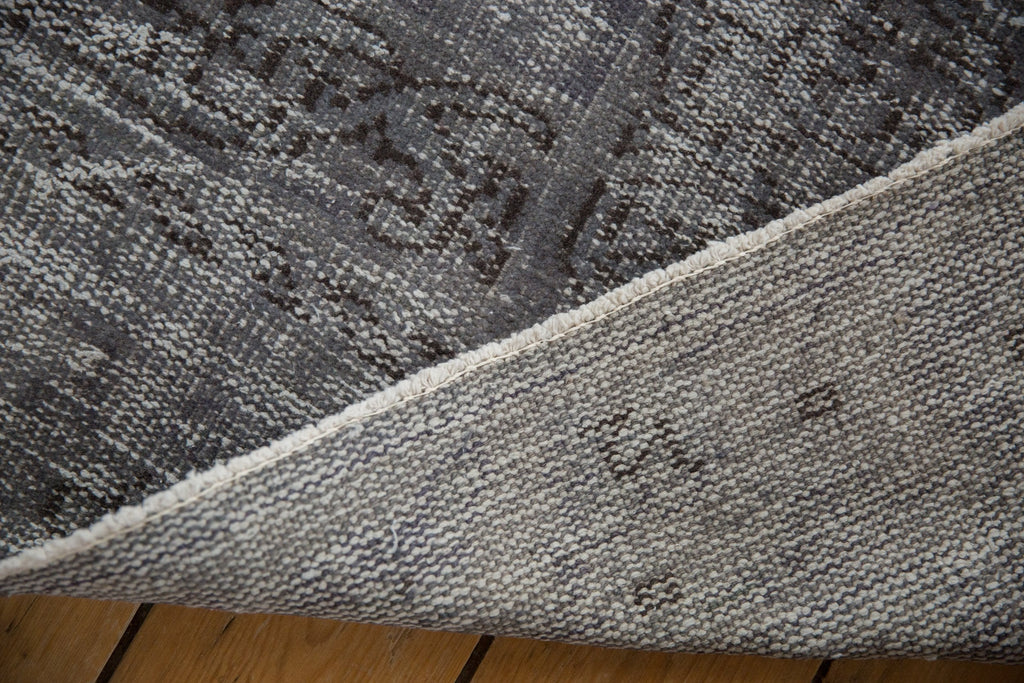 Full overhead view of Overdyed Oushak carpet 7.5x10.5