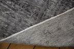 Full overhead view of Overdyed Oushak carpet 7.5x10.5