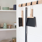 Andree Jardin "Mr & Mrs Clynk" Black Hand Brush, Dustpan and Wall Hooks