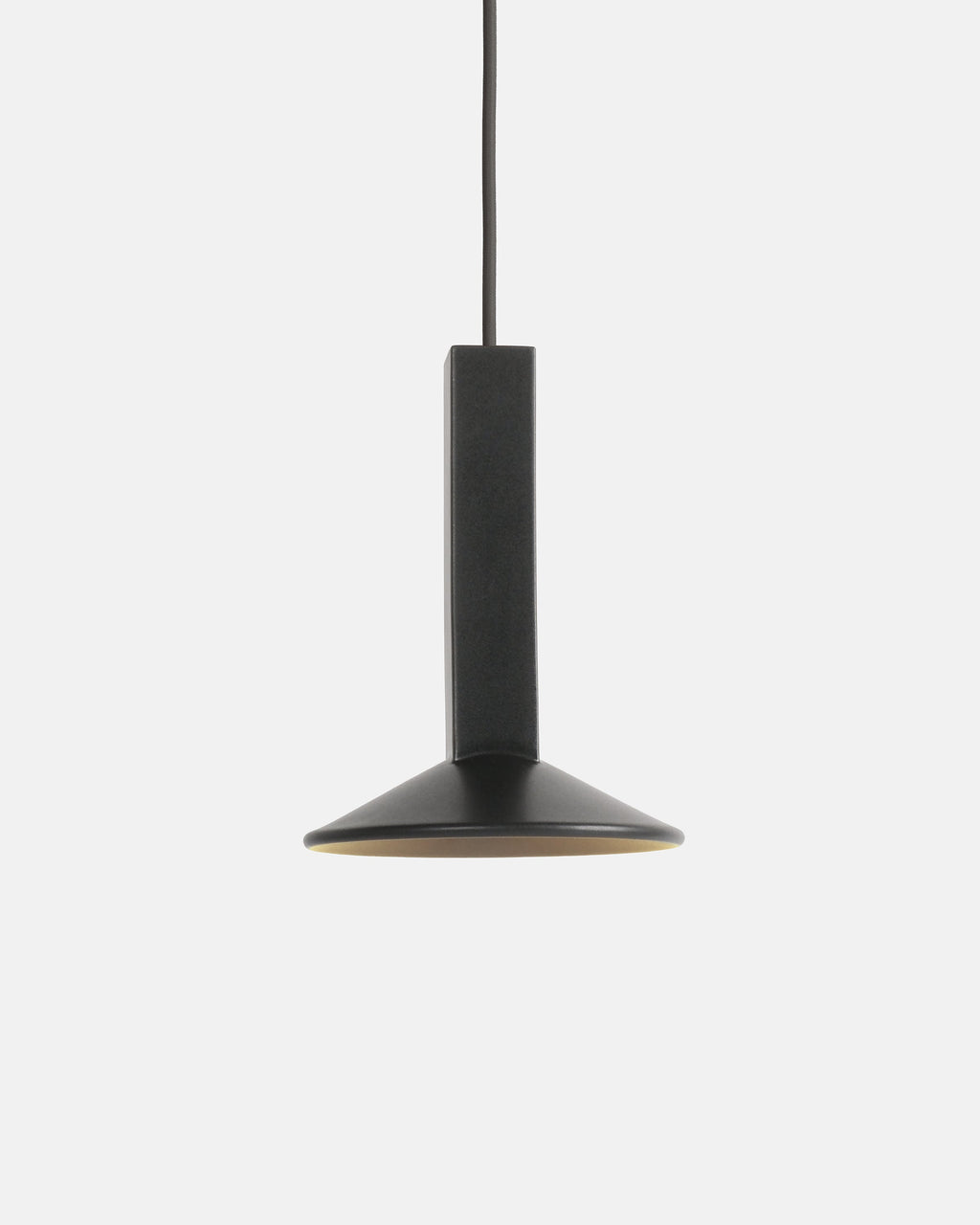small ceramic pendant light hanging above a kitchen counter