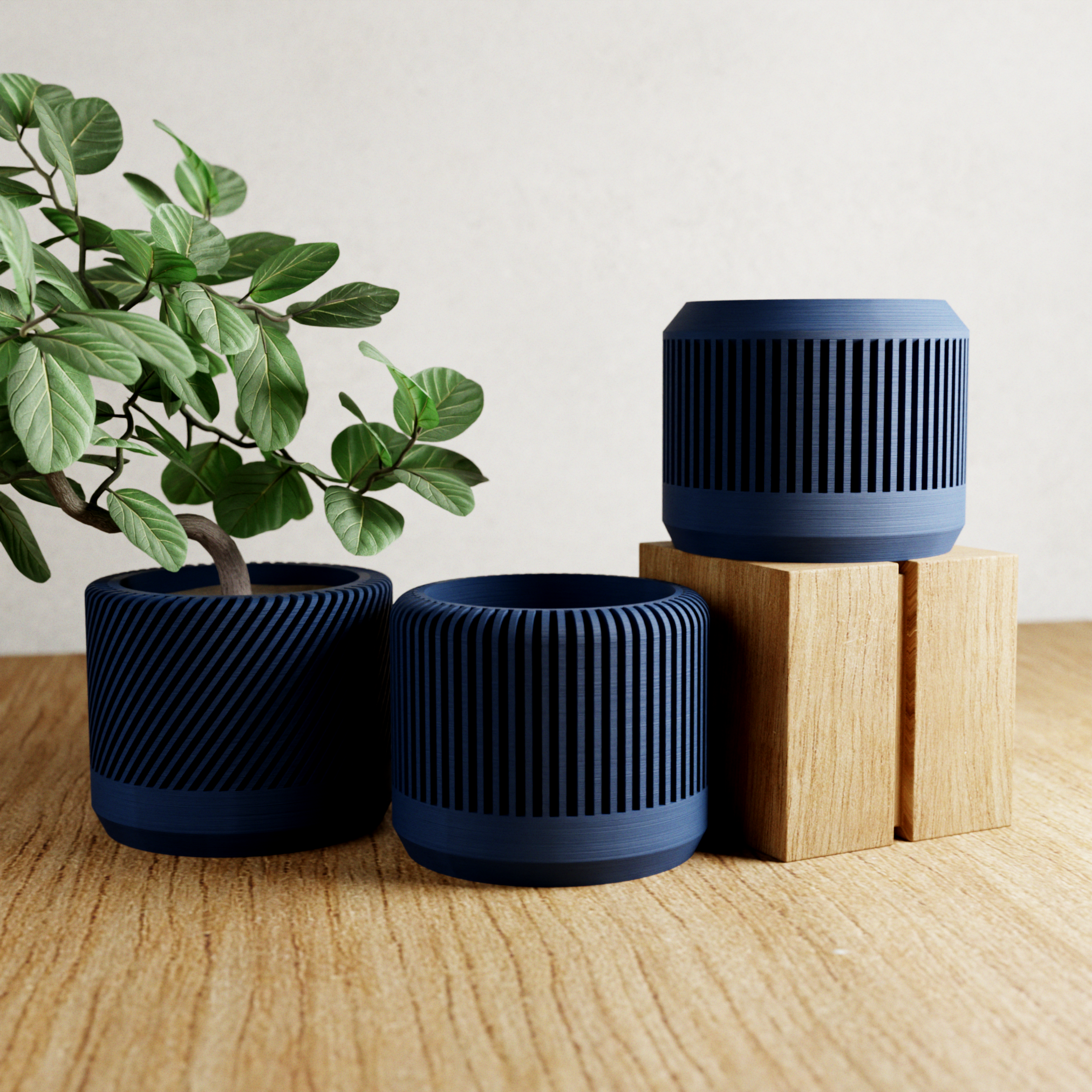 Bamboo Planter Set from Modernized Pottery