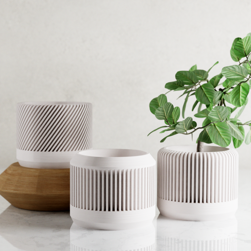 Bamboo Planter Set from Modernized Pottery