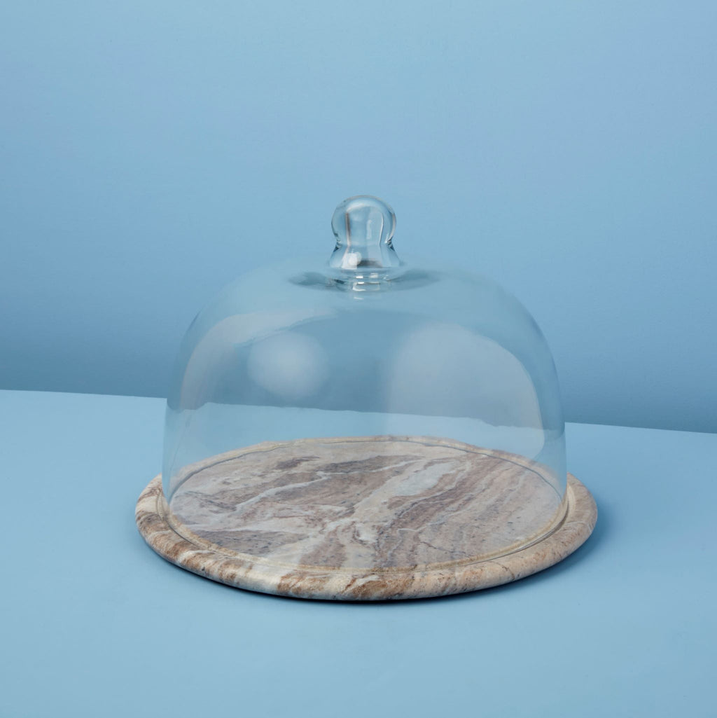 Waterfall Marble Glass Cloche